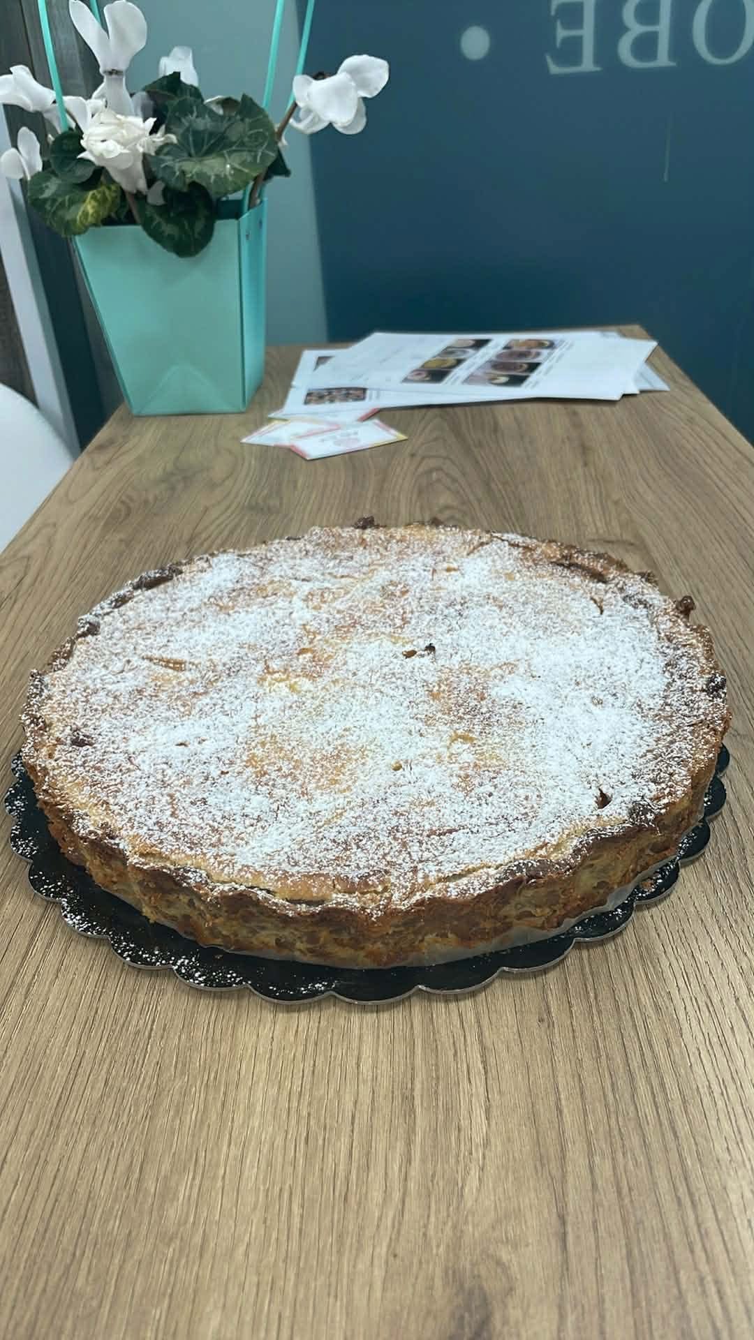 Флан с праскови